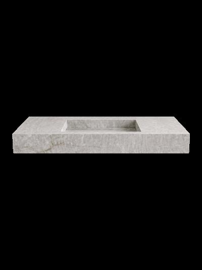 Gümüş Gri Uzun Porselen Lavabo - AC26002