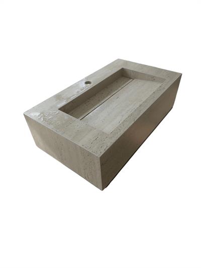 Klasik Traverten Görünümlü Porselen Lavabo - AC26006