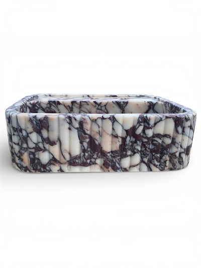 Oluklu Calacatta Viola Mermer Lavabo - AMSK26009