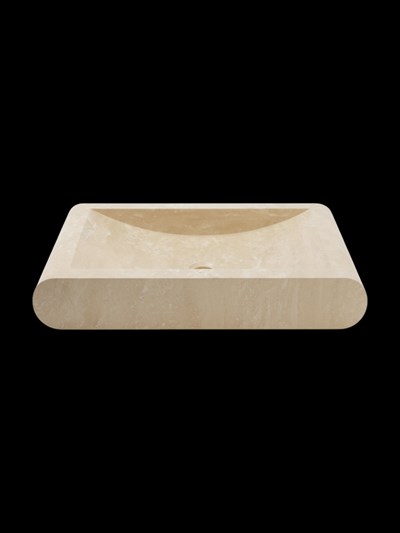 Oval Doğal Traverten Lavabo - AMSK26011 