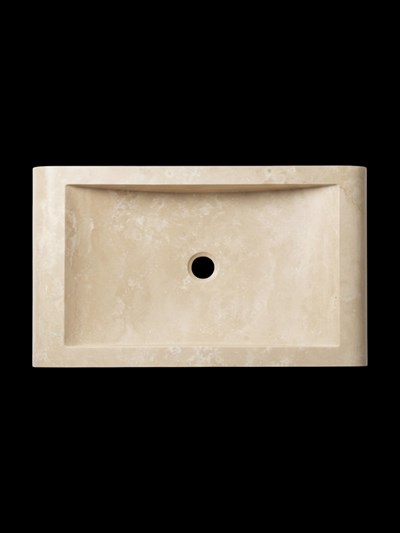 Oval Doğal Traverten Lavabo - AMSK26011 