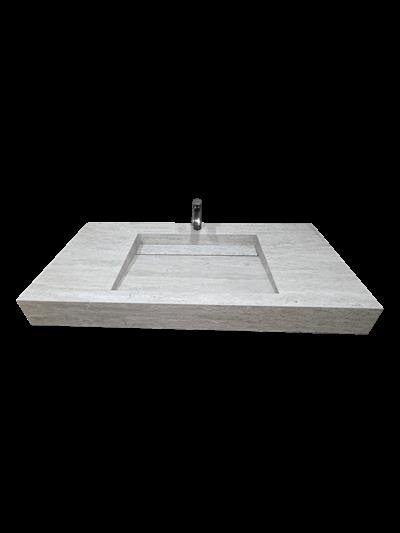 Traverten Görünümlü Porselen Lavabo - AC26018