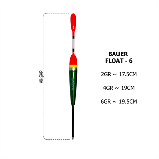 BAUER FLOAT 6 Hassas ve Dayanıklı Balıkçı ŞamandırasıBAUERBFL06YAŞAR AV
