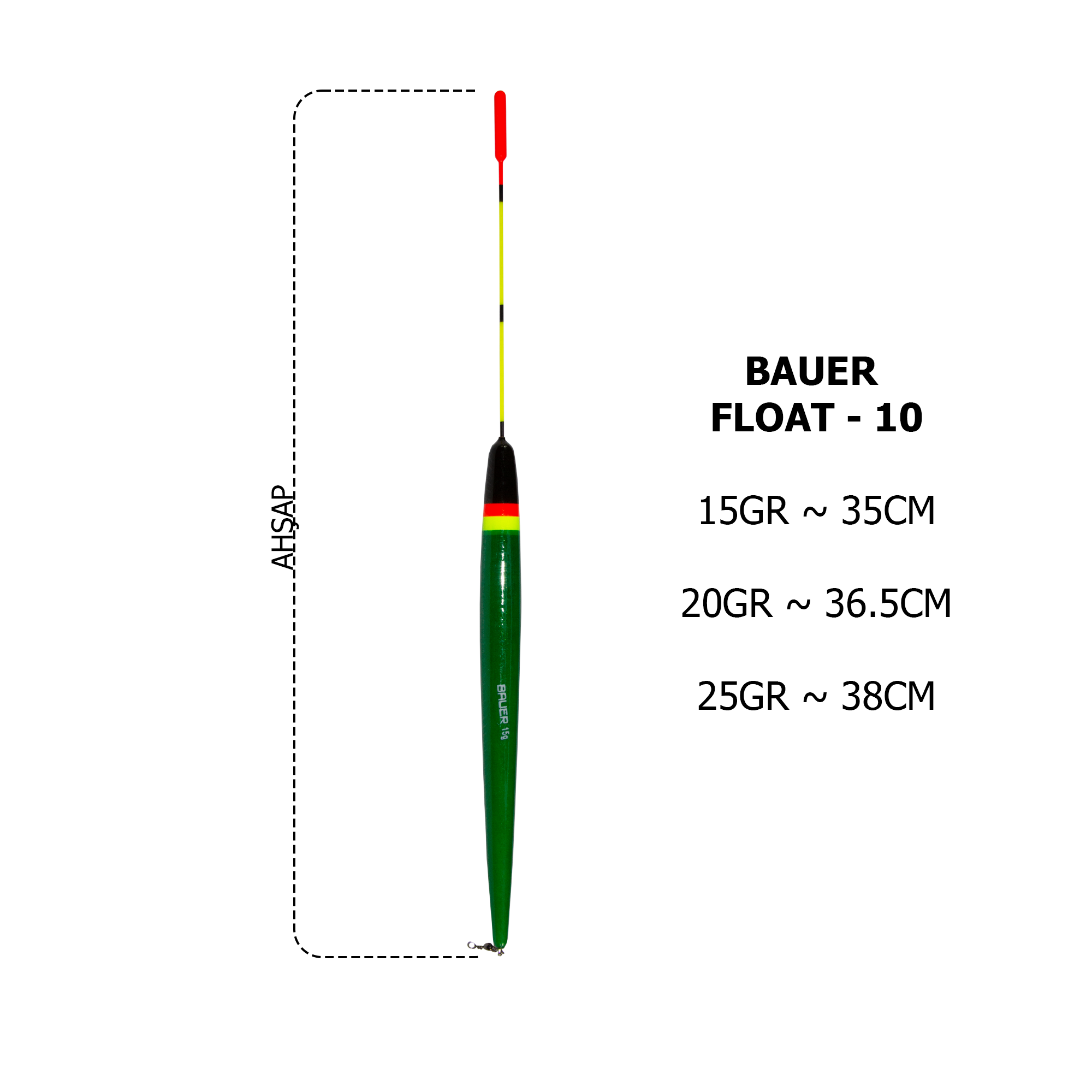 BAUER FLOAT 10 Hassas ve Dayanıklı Balıkçı ŞamandırasıBAUERBFL010YAŞAR AV