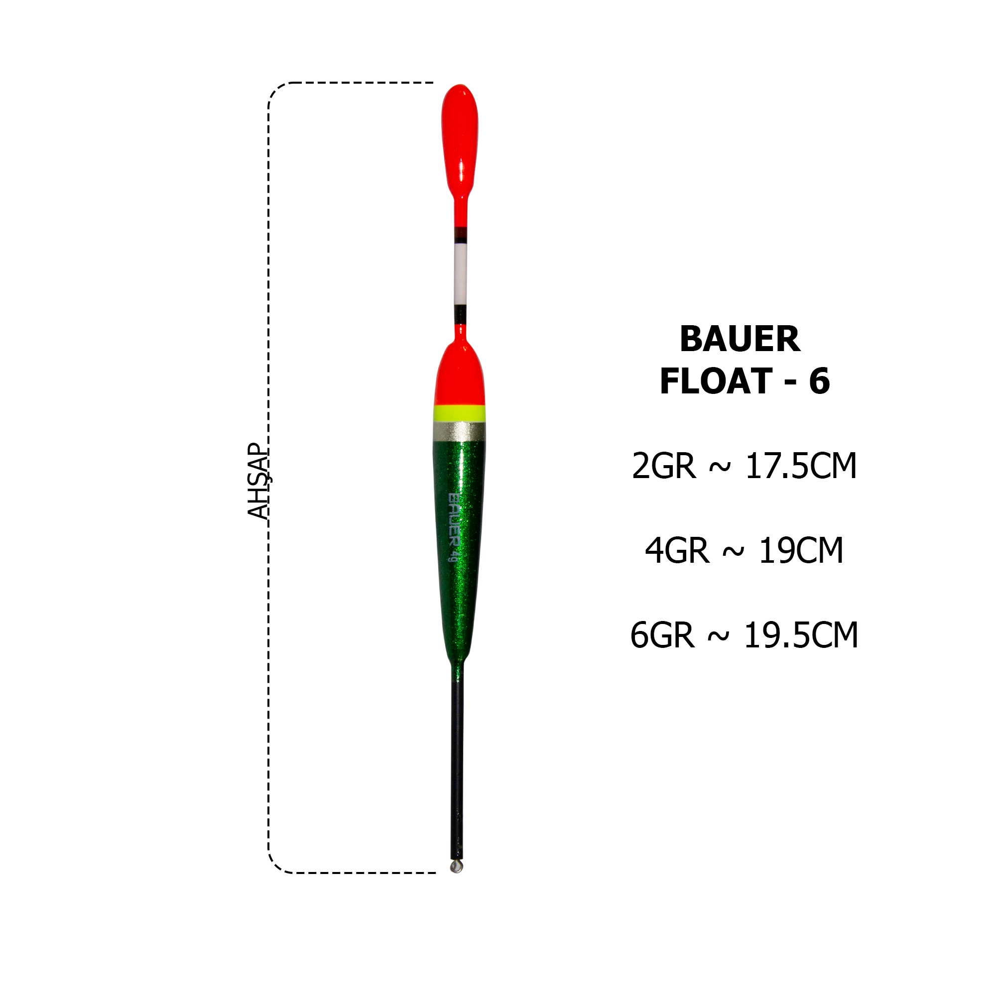 BAUER FLOAT 6 Hassas ve Dayanıklı Balıkçı ŞamandırasıBAUERBFL06YAŞAR AV