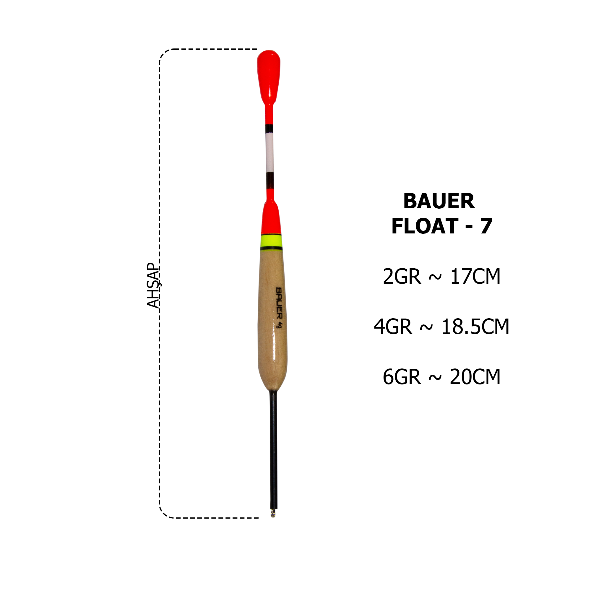 BAUER FLOAT 7 Hassas ve Dayanıklı Balıkçı ŞamandırasıBAUERBFL07YAŞAR AV