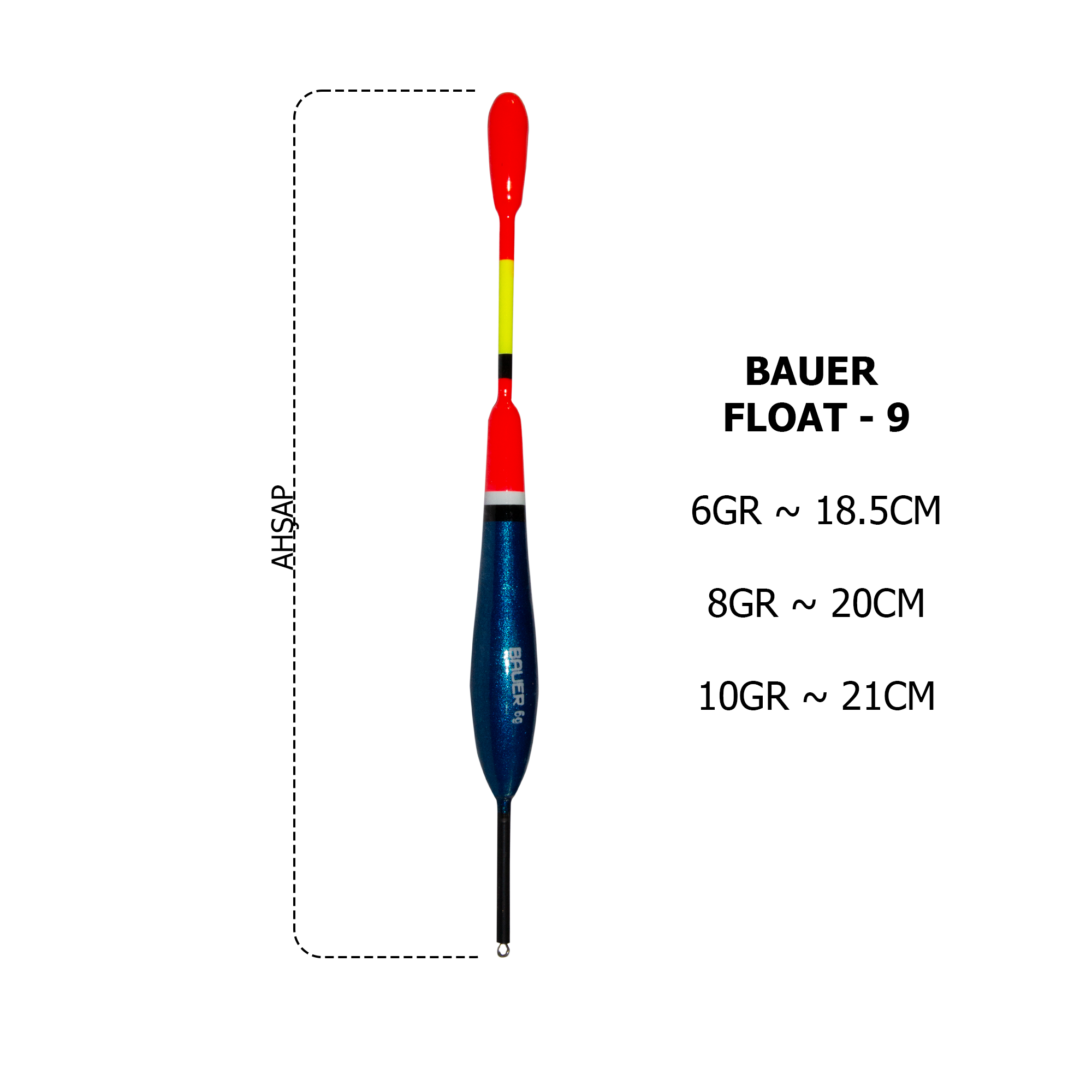 BAUER FLOAT 9 Hassas ve Dayanıklı Balıkçı ŞamandırasıBAUERBFL09YAŞAR AV