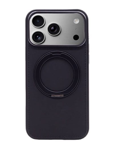 Deri iPhone Kılıf 17 Pro Max Siyah