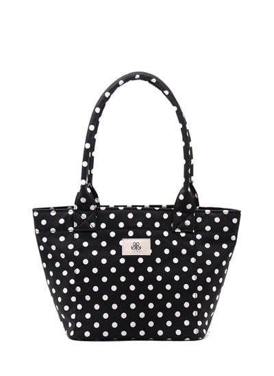 Tote Çanta Siyah Puantiye Medium