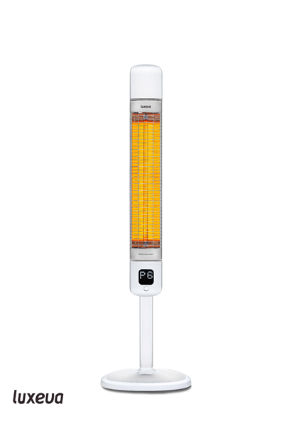 Smart FR Wi-Fi Akıllı Karbon Infrared Ayaklı Isıtıcı 2500W IP55 Dış Mekan Elektrikli Soba Beyaz