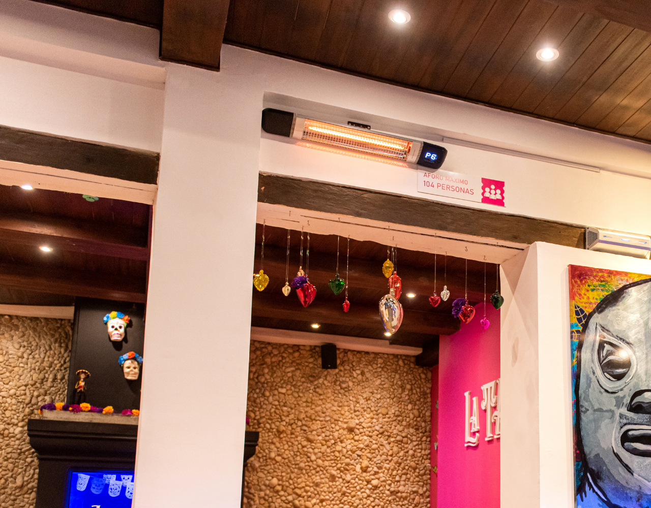 Kafe ve restoranlarda Luxeva infrared ısıtıcı