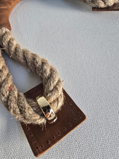 Jüt Tutma Sap - Naturel Jüt İp Taba Deri