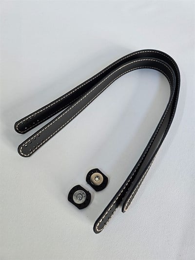 Uzun Çift Çanta Sapı 2,5 cm X 70 cm - Siyah