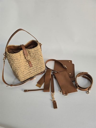 YSL El ve Omuz Çanta Kit - Taba