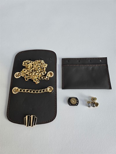 Ysl Kapak ve Zincir Omuz Askı - Kahverengi