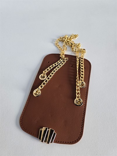 Ysl Kapak ve Zincir Omuz Askı - Kahverengi