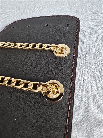 Ysl Kapak ve Zincir Omuz Askı - Kahverengi