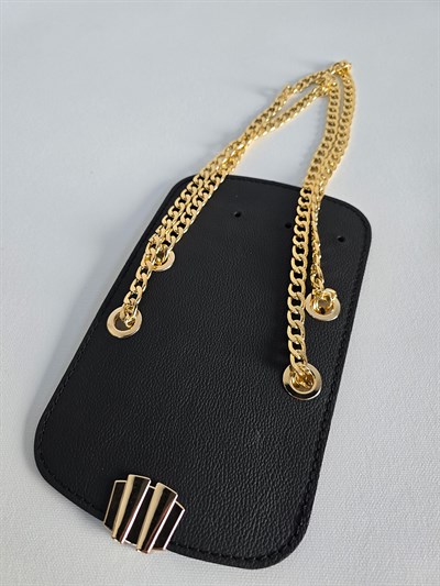 Ysl Kapak ve Zincir Omuz Askı - Siyah