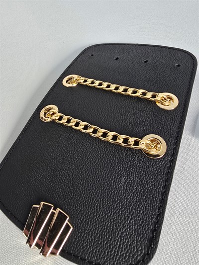Ysl Kapak ve Zincir Omuz Askı - Siyah