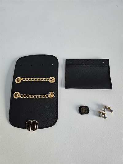 Ysl Kapak ve Zincir Omuz Askı - Siyah