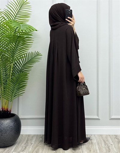 Almila Abaya Kahverengi