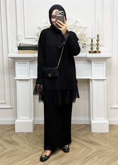 Layla Merserize Takım Siyah