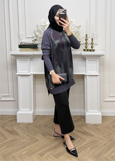 Maya Qupra Merserize Tunik | Antrasit