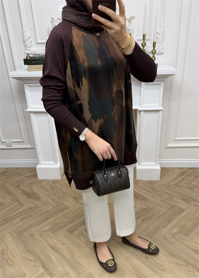 Maya Qupra Merserize Tunik | Kahve