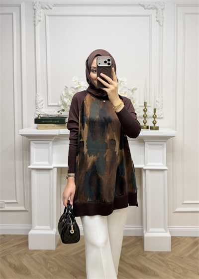 Maya Qupra Merserize Tunik | Kahve