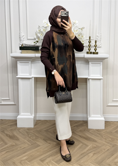 Maya Qupra Merserize Tunik | Kahve