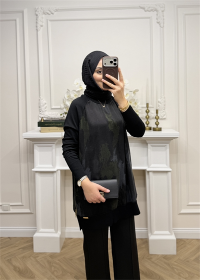 Maya Qupra Merserize Tunik | Siyah