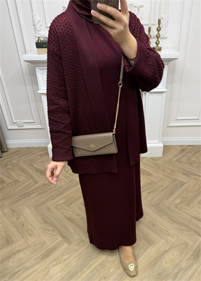 Royal Simli Merserize Takım | Bordo