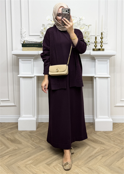 Royal Simli Merserize Takım | Mürdüm