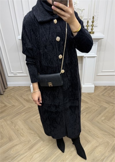Talya Angora Hırka | Siyah
