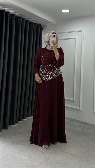 Sıla Abiye | Bordo