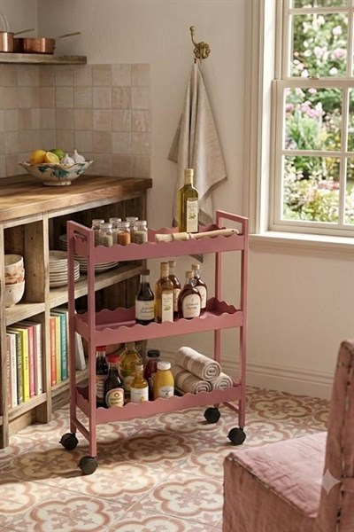 Retohome Tekerlekli Raflı Organizer, Şişelik Raf