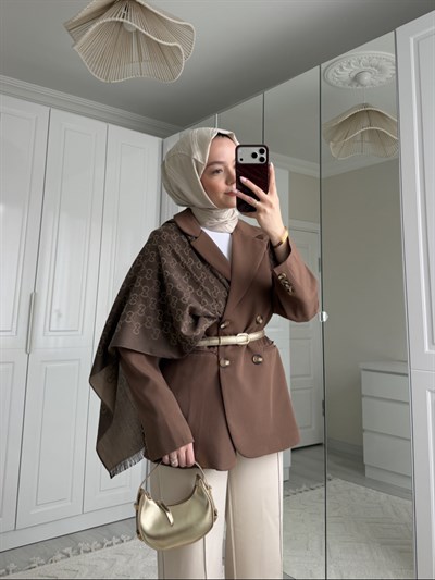 Luna Blazer Ceket - Kahve 