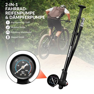 Rockbros 300 PSI Yüksek Basınçlı Havalı Maşa & Süspansiyon Pompası