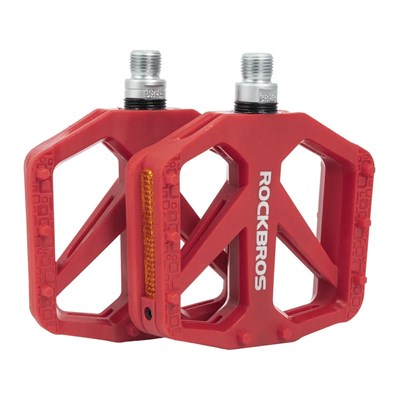 Rockbros Reflektörlü Hafif Naylon Bisiklet Pedalı (Geniş Platform)