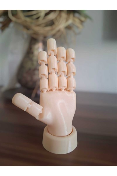 3D Baskı Oynar Eklemli Dekoratif El Figürü