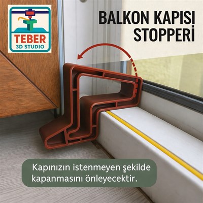 Pencere - Balkon Kapı Stoperi (Kahverengi)