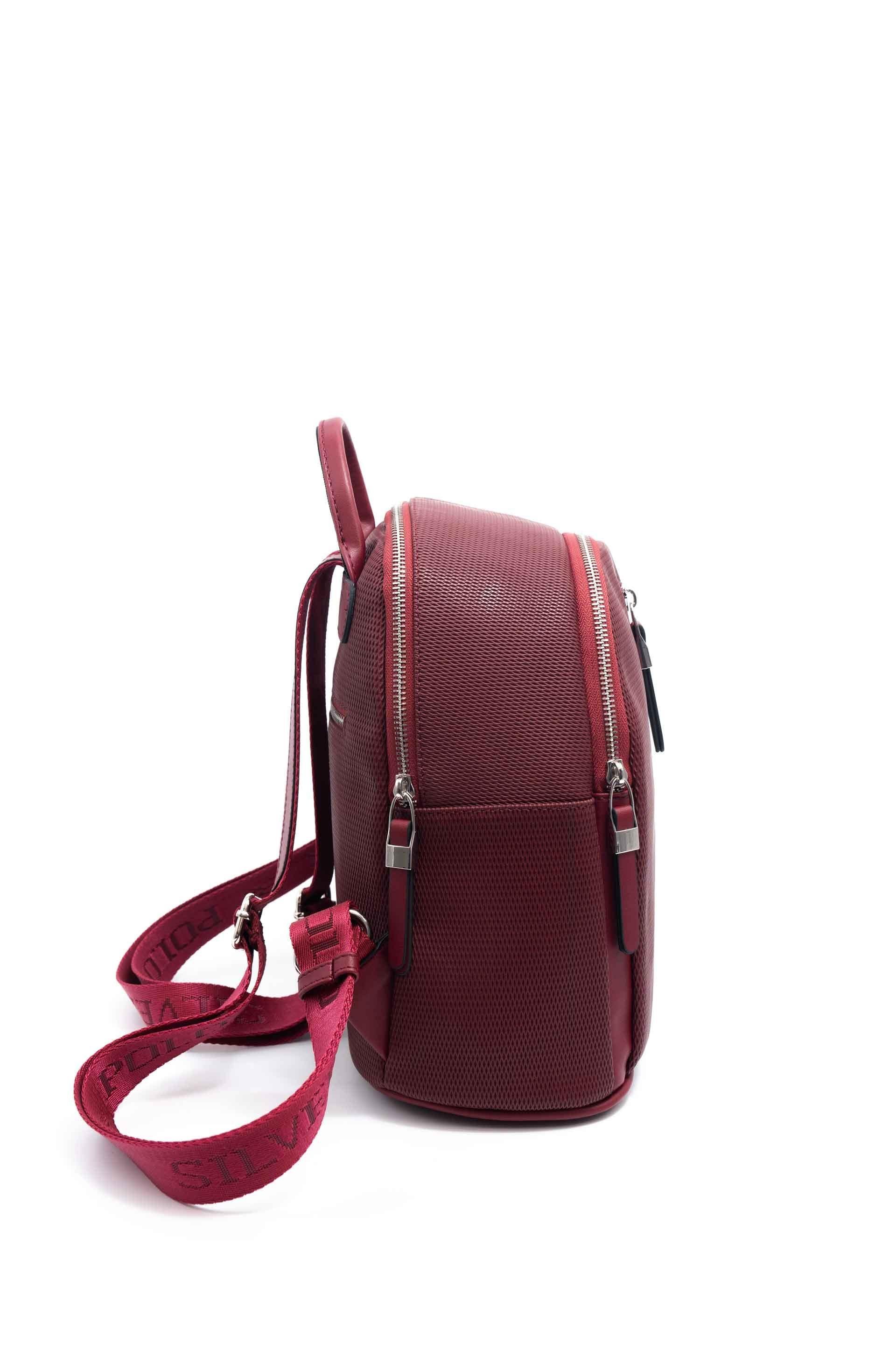 Silver Polo Bordo - Bordo Petek Kadın Sırt Çantası SP901