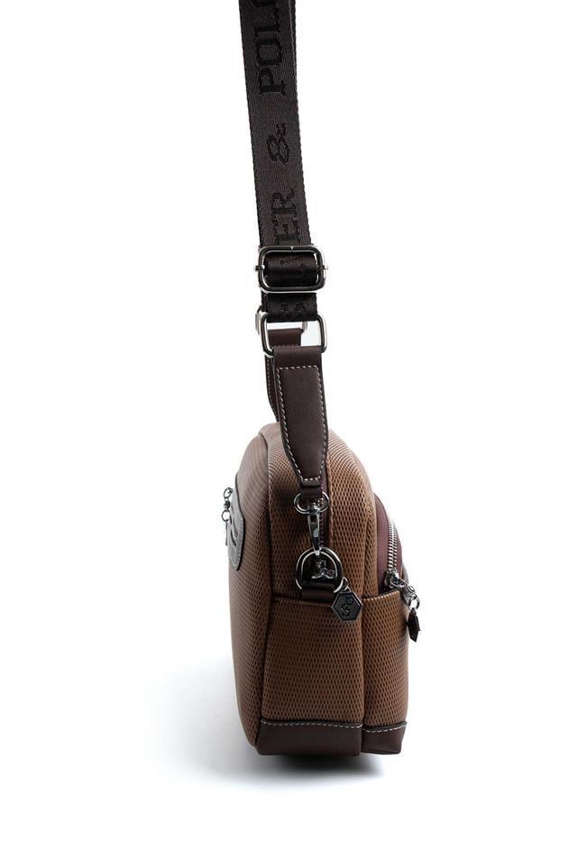 Silver & Polo SP1201 Kadın Çapraz Çanta Petek Karamel-Kahve
