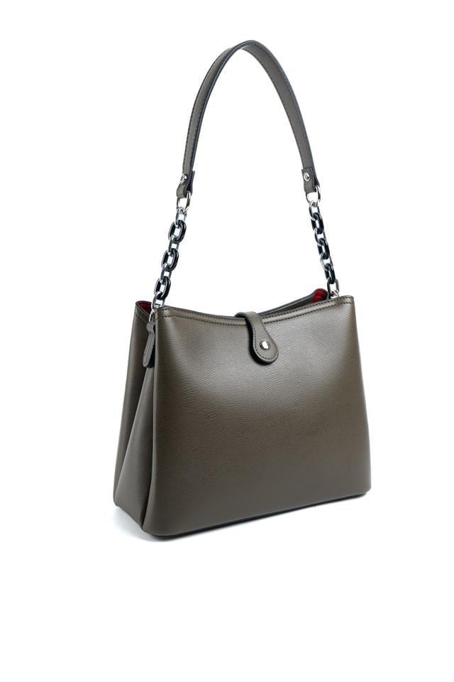 Silver & Polo SP974 Kadın Omuz Çantası Düz Zeytuni