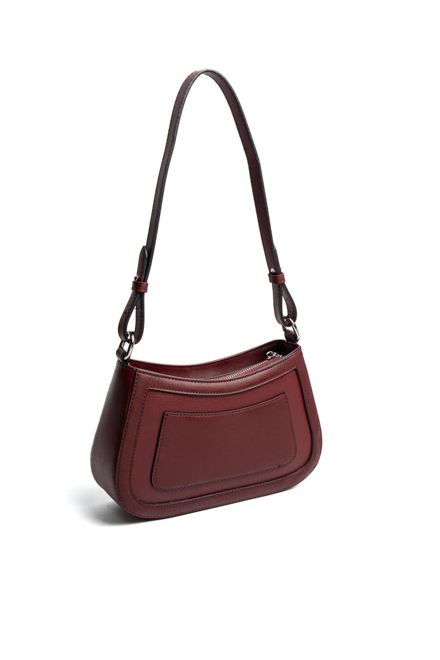 Silver Polo Bordo - Bordo Düz Kadın Çapraz Çanta SP1132