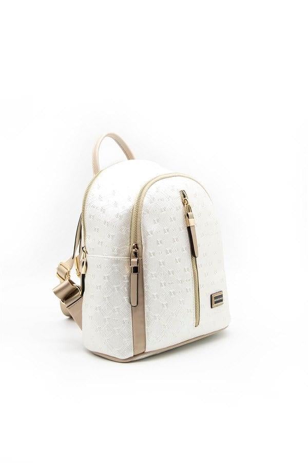 Silver & Polo SP901 Kadın Sırt Çantası Logolu Sedef-S.Nut