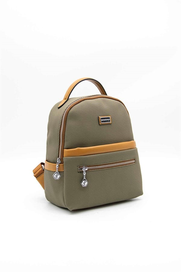 Silver Polo SP1061 Kadın Sırt Çantası Petek L.Haki-Camel
