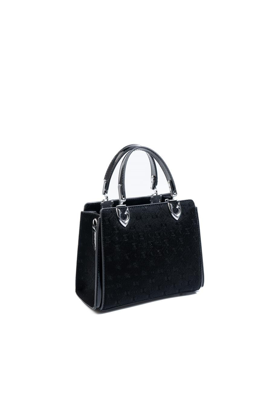 Silver & Polo SP1133 Kadın El Çantası Fashion Siyah-Rugan Siyah