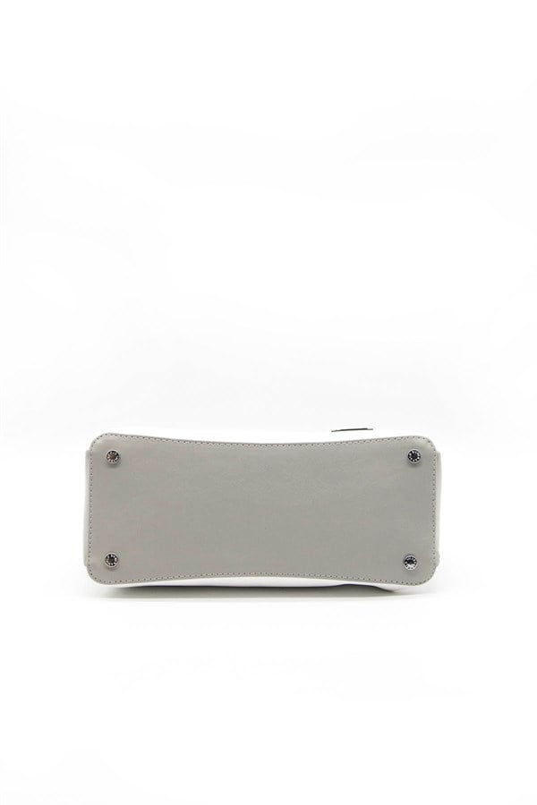 Silver & Polo SP1000 Kadın El Çantası Düz Beyaz-A.Gri