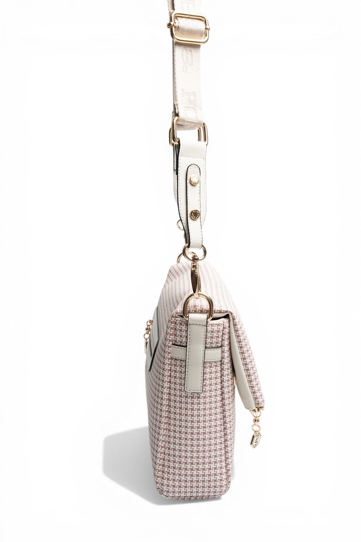 Silver & Polo SP963 Kadın Çapraz Çanta King Desen Bordo-Kemik